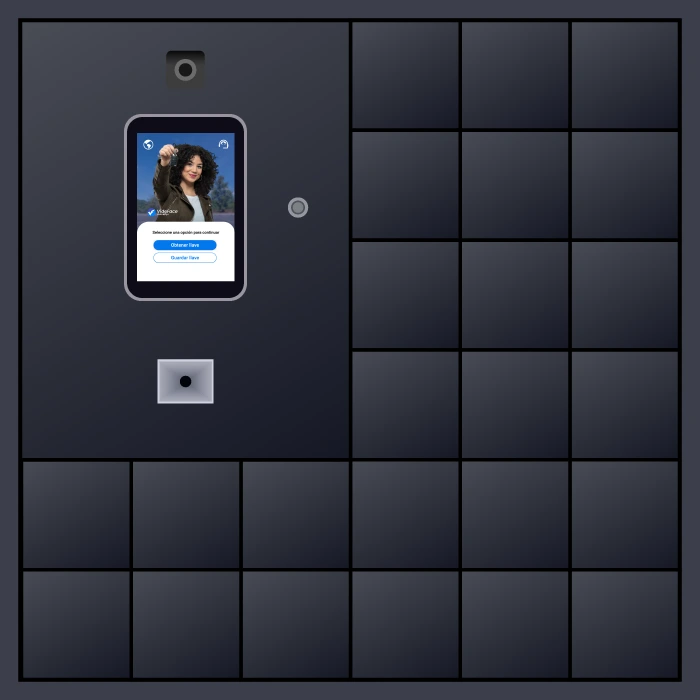 VideFace smart locker wall